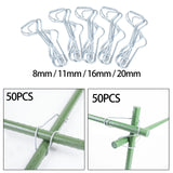 Maxbell 50x Plant Trellis Wire Clip Plant Connecting Buckles for Greenhouse Cucumber 8mmx8mm