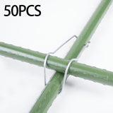 Maxbell 50x Plant Trellis Wire Clip Plant Connecting Buckles for Greenhouse Cucumber 11mmx11mm