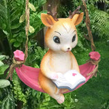 Maxbell Resin Fawn Deer Figurine Hanging Ornament Hand Painted for Housewarming Gift