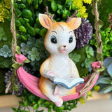 Maxbell Resin Fawn Deer Figurine Hanging Ornament Hand Painted for Housewarming Gift