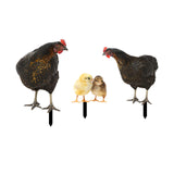 Maxbell 4Pcs Chicken Animal Statue Stakes Sign Chicken Garden Statue for Porch Patio
