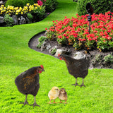 Maxbell 4Pcs Chicken Animal Statue Stakes Sign Chicken Garden Statue for Porch Patio