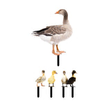 Maxbell 5Pcs Duck Animal Statue Stakes Acrylic Garden Stakes for Backyard Yard Decor