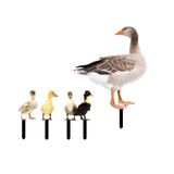 Maxbell 5Pcs Duck Animal Statue Stakes Acrylic Garden Stakes for Backyard Yard Decor
