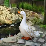 Maxbell Duck Statue Home Decor Yard Decoration Garden Figurine for Lawn Office Room