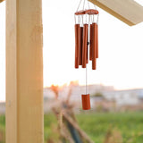 Maxbell Bamboo Chime Music Gift Modern Bless Wooden Wind Chime for Room Yard Outdoor