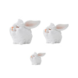 Maxbell Easter Mini Bunny Figurines Little White Rabbit Micro Landscape for Birthday Large