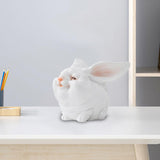 Maxbell Easter Mini Bunny Figurines Little White Rabbit Micro Landscape for Birthday Large