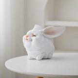 Maxbell Easter Mini Bunny Figurines Little White Rabbit Micro Landscape for Birthday Large