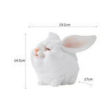 Maxbell Easter Mini Bunny Figurines Little White Rabbit Micro Landscape for Birthday Large