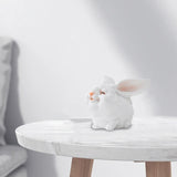 Maxbell Easter Mini Bunny Figurines Little White Rabbit Micro Landscape for Birthday Medium