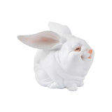 Maxbell Easter Mini Bunny Figurines Little White Rabbit Micro Landscape for Birthday Small