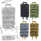 Maxbell Roll up Tool Bag Organizer Storage Pouch Large Capacity for Hobbyists Sturdy Black