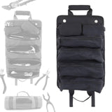 Maxbell Roll up Tool Bag Organizer Storage Pouch Large Capacity for Hobbyists Sturdy Black