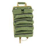 Maxbell Roll up Tool Bag Organizer Storage Pouch Large Capacity for Hobbyists Sturdy Green