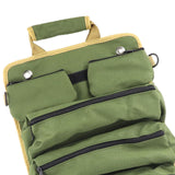 Maxbell Roll up Tool Bag Organizer Storage Pouch Large Capacity for Hobbyists Sturdy Green