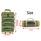 Maxbell Roll up Tool Bag Organizer Storage Pouch Large Capacity for Hobbyists Sturdy Green