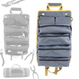 Maxbell Roll up Tool Bag Organizer Storage Pouch Large Capacity for Hobbyists Sturdy Grey
