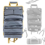 Maxbell Roll up Tool Bag Organizer Storage Pouch Large Capacity for Hobbyists Sturdy Grey