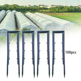 Maxbell 100x Landscape Staples Plastic Garden Stakes for Turf Outdoor Privacy Fences