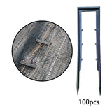 Maxbell 100x Landscape Staples Plastic Garden Stakes for Turf Outdoor Privacy Fences