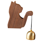 Maxbell Cat Shopkeepers Bell for Door Opening Welcome Wind Chime for Barn Store Dark Brown