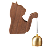 Maxbell Cat Shopkeepers Bell for Door Opening Welcome Wind Chime for Barn Store Dark Brown