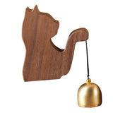 Maxbell Cat Shopkeepers Bell for Door Opening Welcome Wind Chime for Barn Store Dark Brown