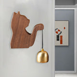 Maxbell Cat Shopkeepers Bell for Door Opening Welcome Wind Chime for Barn Store Dark Brown