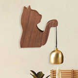 Maxbell Cat Shopkeepers Bell for Door Opening Welcome Wind Chime for Barn Store Dark Brown