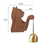 Maxbell Cat Shopkeepers Bell for Door Opening Welcome Wind Chime for Barn Store Dark Brown