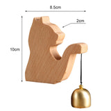 Maxbell Cat Shopkeepers Bell for Door Opening Welcome Wind Chime for Barn Store Light Brown
