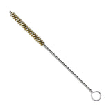 Maxbell Brass Bristles Tube Cleaning Brush Metal Wire Brush for Sink Plumbing Sturdy 20cmx1.6cm