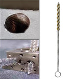 Maxbell Brass Bristles Tube Cleaning Brush Metal Wire Brush for Sink Plumbing Sturdy 20cmx1.6cm