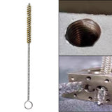 Maxbell Brass Bristles Tube Cleaning Brush Metal Wire Brush for Sink Plumbing Sturdy 20cmx1.6cm
