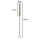 Maxbell Brass Bristles Tube Cleaning Brush Metal Wire Brush for Sink Plumbing Sturdy 20cmx1.6cm