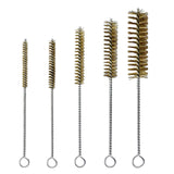 Maxbell Brass Bristles Tube Cleaning Brush Metal Wire Brush for Sink Plumbing Sturdy 20cmx1.6cm