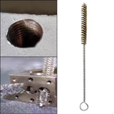 Maxbell Brass Bristles Tube Cleaning Brush Metal Wire Brush for Sink Plumbing Sturdy 20cmx1.8cm