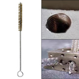 Maxbell Brass Bristles Tube Cleaning Brush Metal Wire Brush for Sink Plumbing Sturdy 20cmx1.8cm