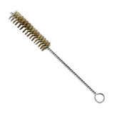 Maxbell Brass Bristles Tube Cleaning Brush Metal Wire Brush for Sink Plumbing Sturdy 25cmx2.5cm