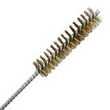 Maxbell Brass Bristles Tube Cleaning Brush Metal Wire Brush for Sink Plumbing Sturdy 25cmx2.5cm