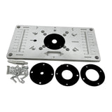 Maxbell Aluminum Router Table Plate for Woodworking Benches Mounting Plate Precision