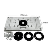 Maxbell Aluminum Router Table Plate for Woodworking Benches Mounting Plate Precision