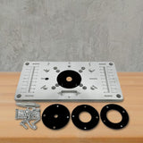 Maxbell Aluminum Router Table Plate for Woodworking Benches Mounting Plate Precision