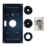 Maxbell Aluminum Router Table Insert Plate for Woodworking Benches Trimmer Precision