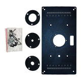 Maxbell Aluminum Router Table Insert Plate for Woodworking Benches Trimmer Precision