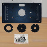 Maxbell Aluminum Router Table Insert Plate for Woodworking Benches Trimmer Precision