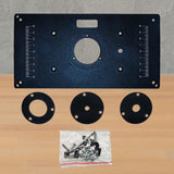 Maxbell Aluminum Router Table Insert Plate for Woodworking Benches Trimmer Precision