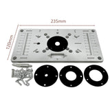 Maxbell Router Table Insert Plate with Lift Base Easy to Install Trimmer Woodworking
