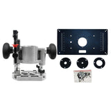 Maxbell Aluminum Router Table Insert Plate with Lift Base Trimmer Accurate Precision
